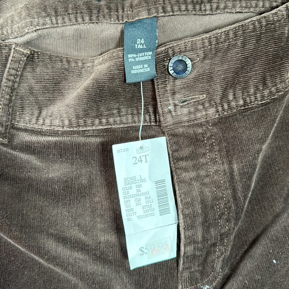 Lane Bryant brown corduroy pants, size 24 tall - Picture 3 of 6